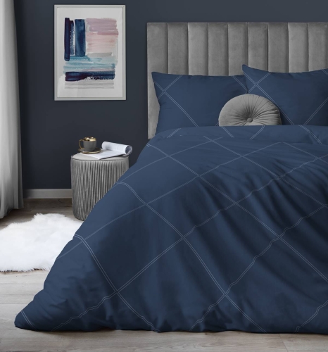 Pościel satyna bawełniana Home Satin 140x200 granatowa