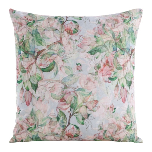 Poszewka dekoracyjna jasnoniebieska Flore 45x45 w kwiaty