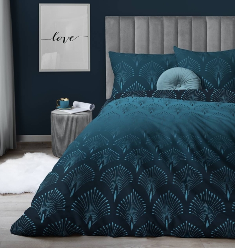 Pościel satyna bawełniana Home Satin turkusowa 220x200 ombre