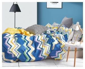 Komplet pościeli dwustronnej 180x200 w zygzaki