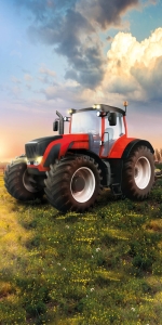 Ręcznik bawełniany dziecięcy plażowy 70x140 Czerwony Traktor