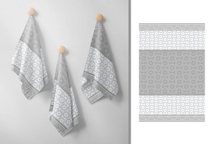 Ścierka żakardowa kuchenna szara 40x60 Carino
