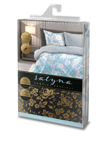 Pościel satyna bawełniana Elegant 220x200 w róże