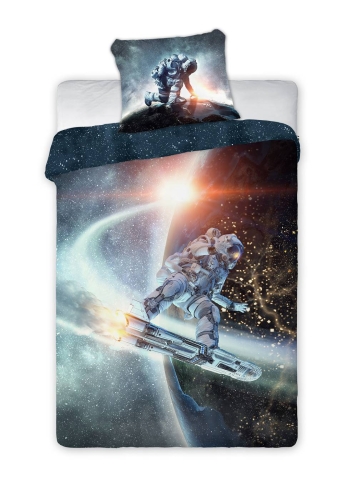 Pościel bawełniana 140x200 Astronauta Na Spacerze