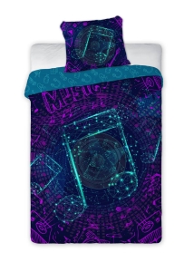 Pościel bawełniana fluorescencyjna 140x200 Nutki