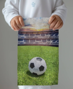 Ręcznik bawełniany dziecięcy 30x50 Piłka Nożna Stadion