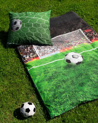 Pościel bawełniana świecąca 140x200 Bramka Stadion Piłka