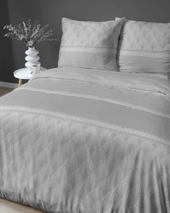 Pościel satyna bawełniana Home Satin popielata 160x200 delikatny wzór
