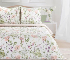 Komplet pościeli Sonia 100% bawełniana 220x200 w kolorowe kwiaty