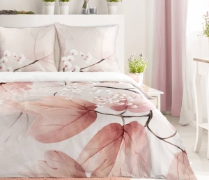 Ekskluzywna pościel z makosatyny Flores 160x200 Premium