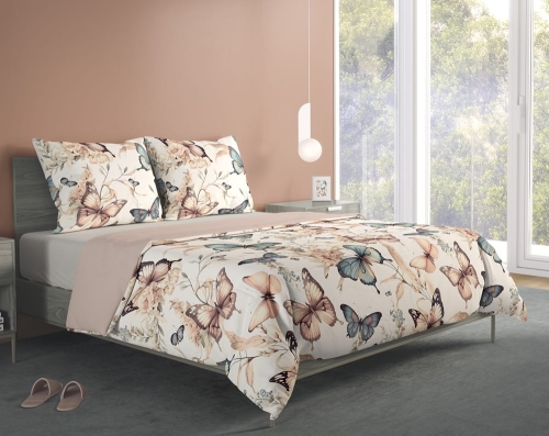 Pościel bawełniana Boho 220x200 w motyle
