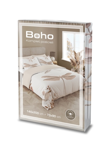 Pościel bawełniana Boho 220x200 w ważki
