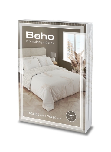 Pościel bawełniana Boho 220x200 trawa pampasowa