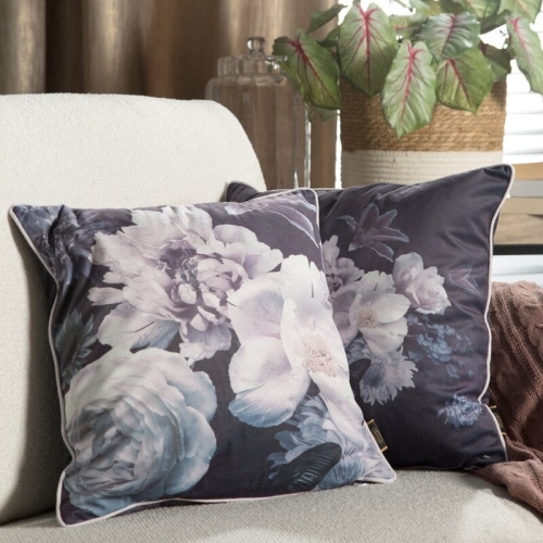 Poszewka dekoracyjna velvet 45x45 Duże Kwiaty