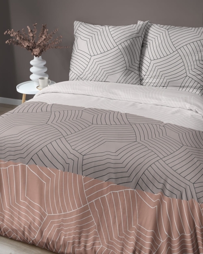 Pościel satyna bawełniana Home Satin 160x200 w odcieniach brązu