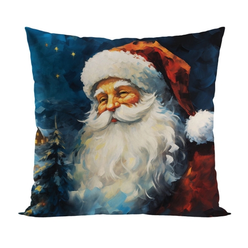 Poszewka świąteczna 40x40 Malowany Mikołaj