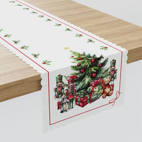 Bieżnik wodoodporny świąteczny 38x180 Świąteczne Prezenty