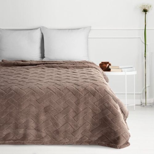 Koc Caro 170x210 ciemno beżowy