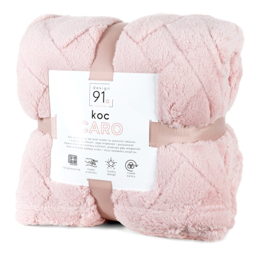Koc Caro 200x220 różowy