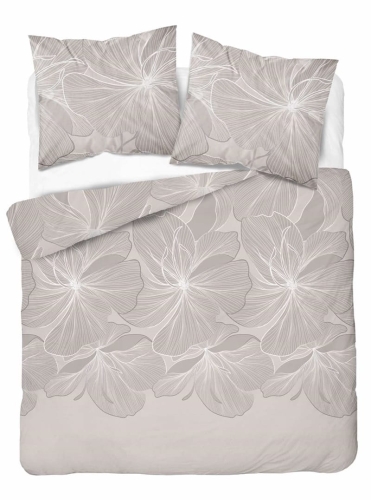 Pościel satyna bawełniana beżowa 160x200 w kwiaty Home Satin
