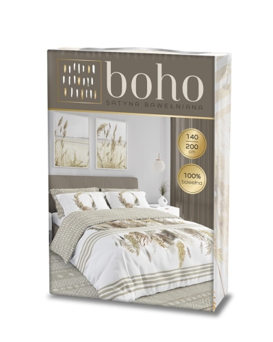 Pościel bawełna satynowa Boho 140x200 w pióra