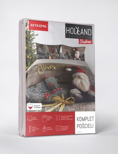 Komplet pościeli świątecznej Holland 220x200 Świąteczny Skrzat