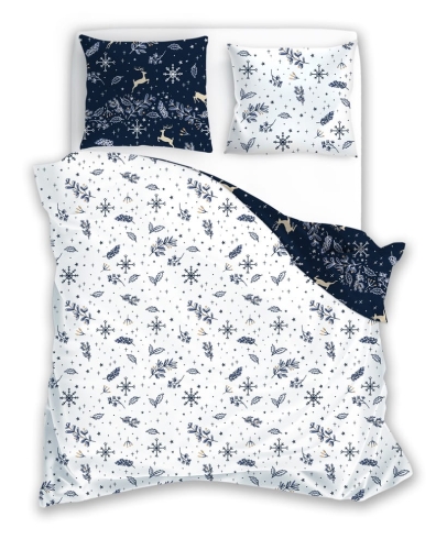 Pościel bawełniana świąteczna 140x200 Skandynawska Zima