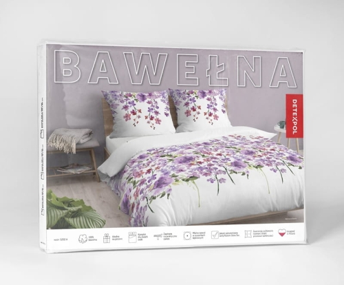 Pościel bawełniana 100% 220x200 w kolorowe polne kwiaty 