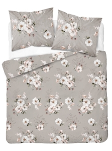 Pościel z satyny bawełnianej beżowej 220x200 Home Satin w magnolie