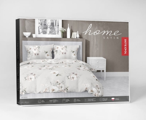 Pościel z satyny bawełnianej beżowej 220x200 Home Satin w magnolie