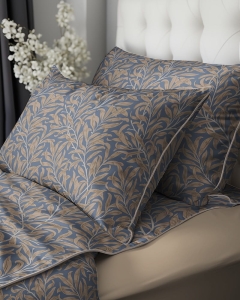 Pościel z perkalu 160x200 liście Lame Percale