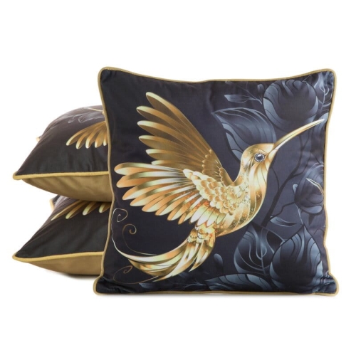 Poszewka dekoracyjna Velvet Z Lamówką 45x45 Koliber