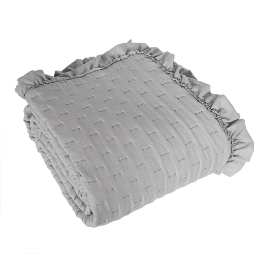 Narzuta Savona 200x220 Szara z Falbanką