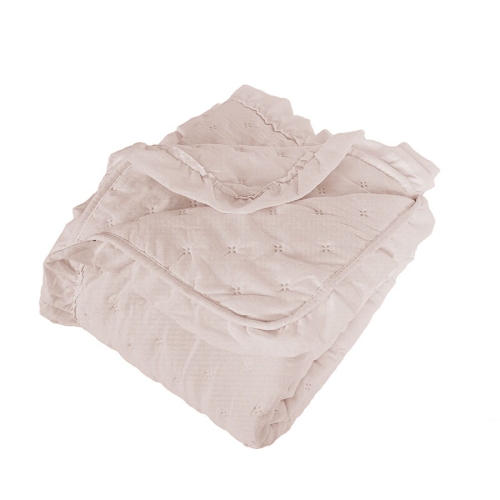 Narzuta Werona 200x220 Różowa z Falbanką