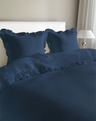 Pościel bawełniana 220x200 Denim z falbaną