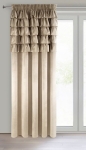 Zasłona Aura 140x270 ciemno beżowa falbanki taśma