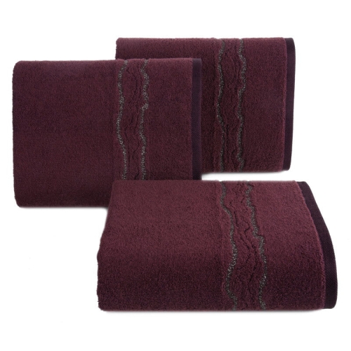 Ręcznik bawełniany bordowy 70x140 Karin