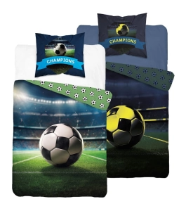 Pościel bawełniana dziecięca świecąca 160x200 Stadion
