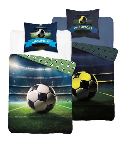 Pościel bawełniana dziecięca świecąca 160x200 Stadion