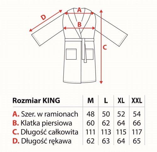 Szlafrok Męski popielaty Rozmiar M 