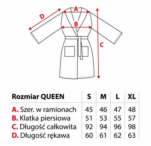 Szlafrok Damski różowy Rozmiar S