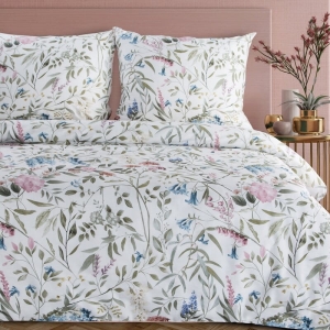 Komplet pościeli z bawełny satynowej Spring 160x200 wzór kwiatowy