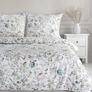 Komplet pościeli z bawełny satynowej Spring 160x200 Koliberki