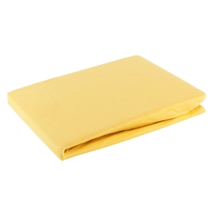 Prześcieradło D91 200x220 jersey z gumką w kolorze musztardowym