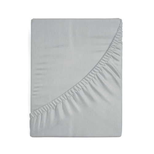 Prześcieradło D91 220x240 jersey z gumką w kolorze srebrnym