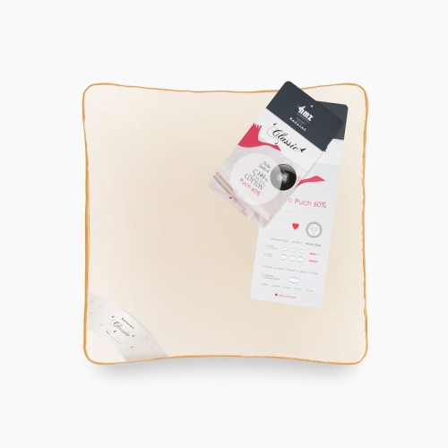 Poduszka puch gęsi 40x40 kremowa 240g Mr. Pillow