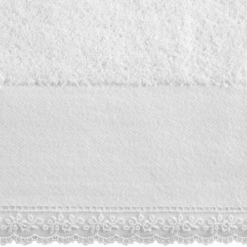 Ręcznik bawełniany Emi 30x50 biały z koronką