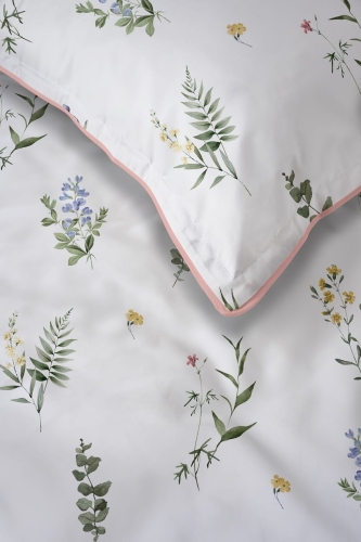 Pościel z perkalu 160x200 Polne Kwiaty Lame Percale