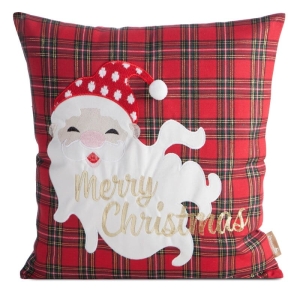 Poszewka świąteczna Merry Christmas 45x45 Uśmiechnięty Mikołaj