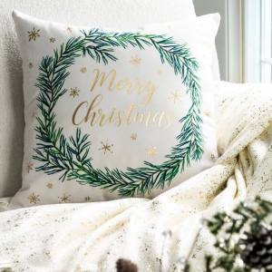 Poszewka świąteczna Wianek 45x45 Merry Christmas